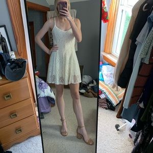 Very cute white mini dress worn once!